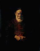 REMBRANDT Harmenszoon van Rijn Portrait of an Old Man in red oil on canvas